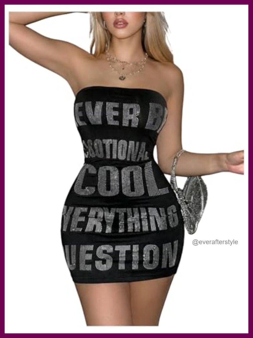 Sparkly Rhinestone Bodycon Mini Tube Dress Strapless Club Night Out